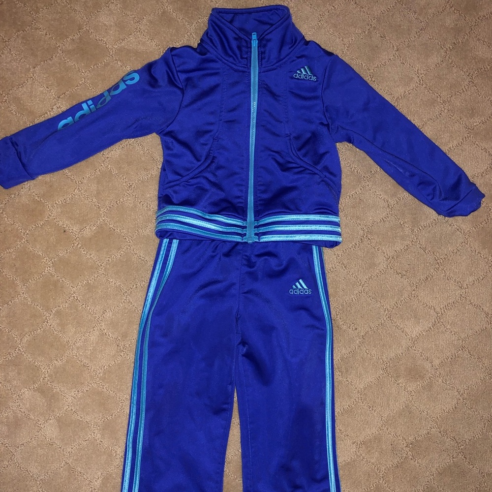 Adidas pants/zip up jacket